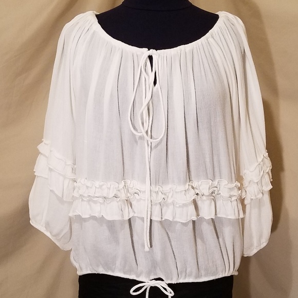 Denim & Supply Ralph Lauren Tops - Denim & Supply Ruffled Peasant Shirt